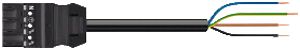 Anschlussleitung WINSTA MIDI 4×1.5mm² 16A 400V 5m Kod.A Stecker/frei schwarz