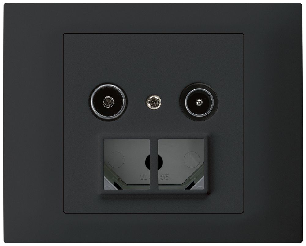 EB-Antennendose TV-R HMS kallysto 19dB schwarz