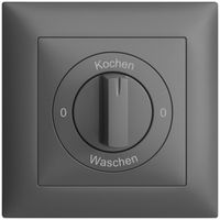 Kit frontal 0-Kochen-0-Waschen EDIZIOdue 88×88mm gris foncé