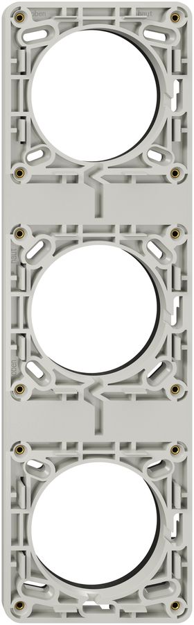 NUP-Montagerahmen NEVO, 3×1, mit Moosgummidichtung, 287×87mm, lichtgrau