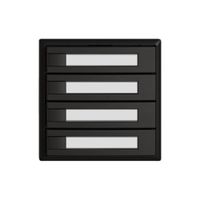 KNX-Taster RGB EDIZIO.liv SNAPFIX® Temperaturfüh.o.LED Pap.4×T 1-Tbed.sz