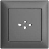 Kit frontal ENC EDIZIOdue gris foncé 88×88mm 1×T12 avec shutter