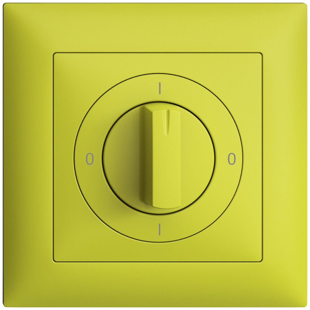 Frontset EDIZIOdue 0-1-0-1 lemon 88×88mm für Drehschalter