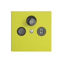 Stichdose SAT/TV/R DB53 EDIZIOdue lemon mit SAT-F-Anschluss