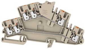 Borne multi-étage Weidmüller A2T PUSH IN 2.5mm² 2 étages beige