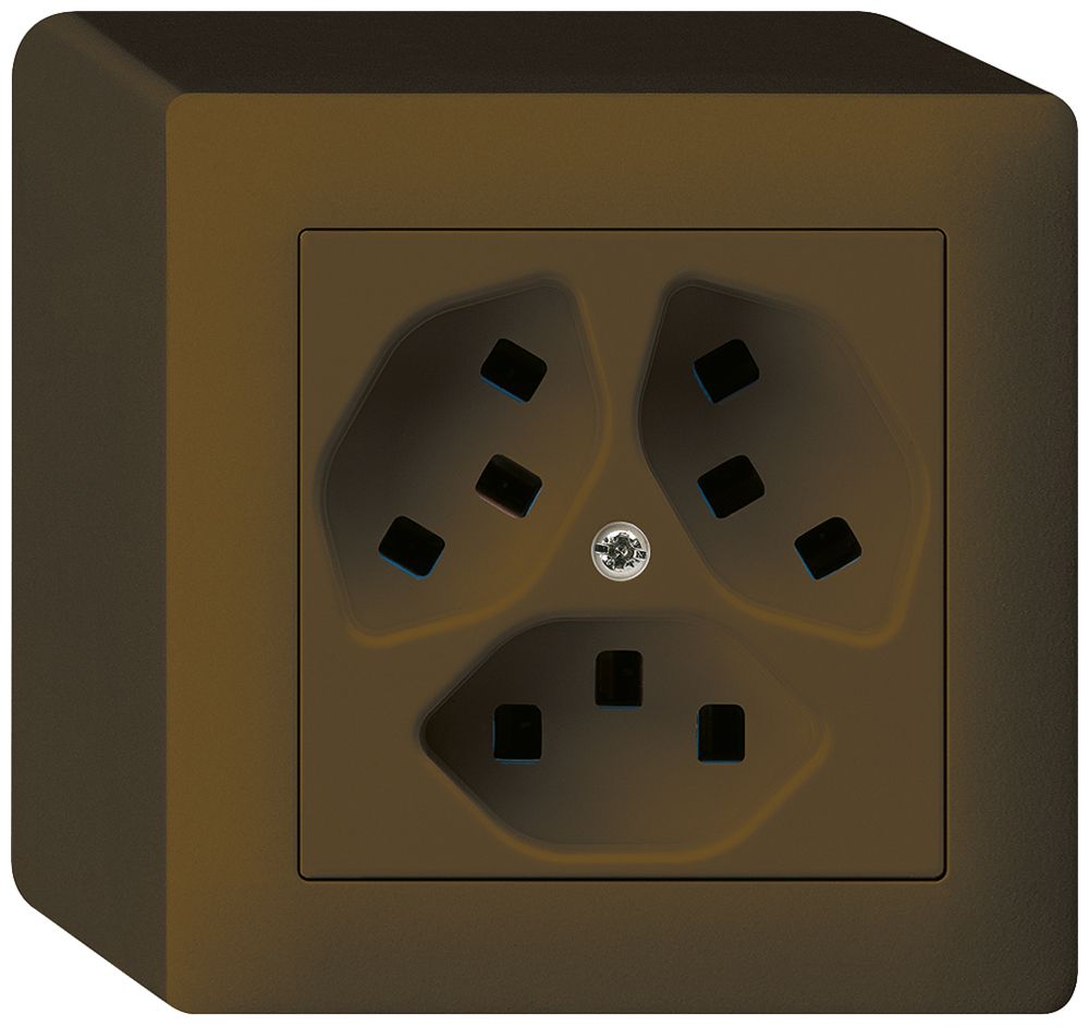 Presa AP Hager kallysto 3×T23 Q marrone