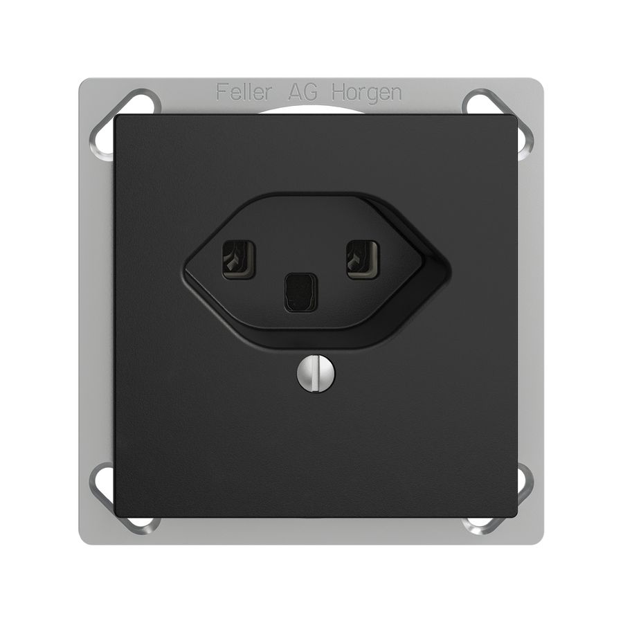 Prise INC EDIZIOdue T23 16A noir bornes à vis