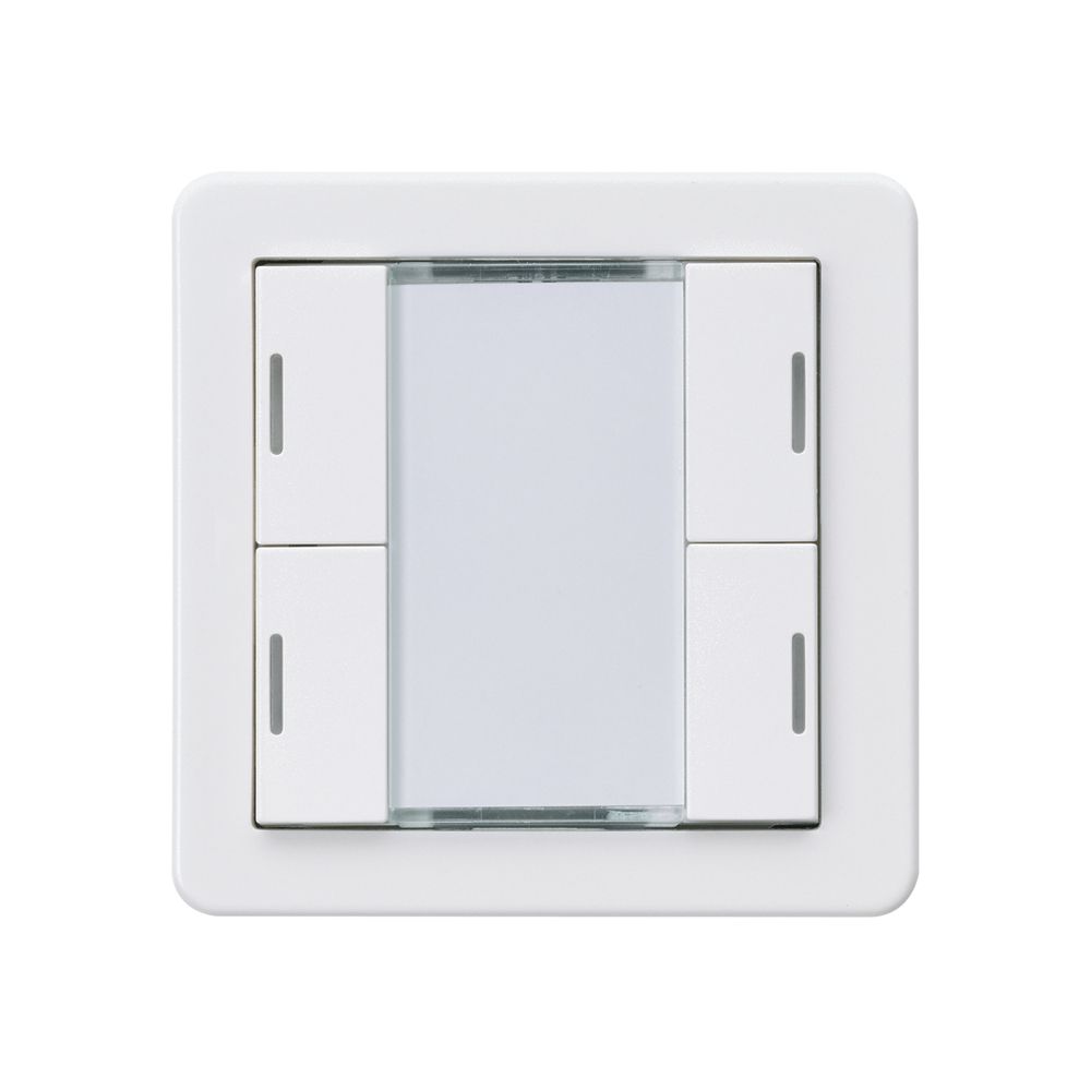 Poussoir Hager basico A KNX quadruple LED blanc