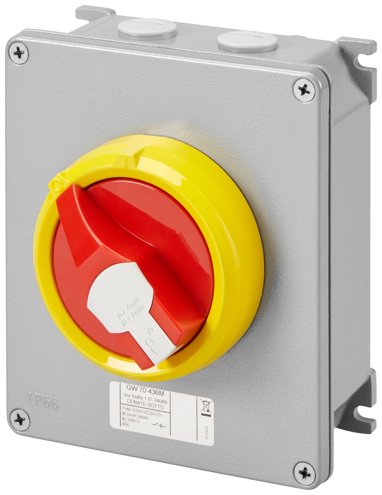 Interruttore arresto emergenza AP Gewiss 70 RT HP 3P 32A IP66