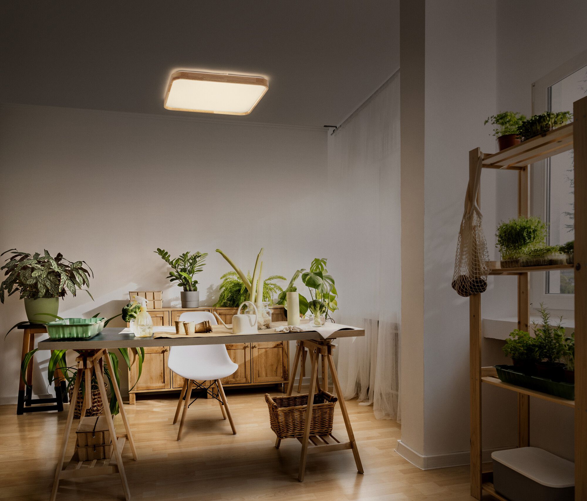 LED-Deckenleuchte LEDVANCE Orbis Alicia 16W 1000lm 830 292×292×55mm Holz