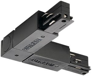 L-Verbinder SLV für 3-Phasige Stromschiene EUTRAC, Erde aussen schwarz