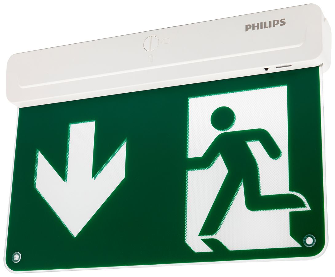 Luminaire de voie de secours LED Philips EM159C plafond 23lm 3h at blanc