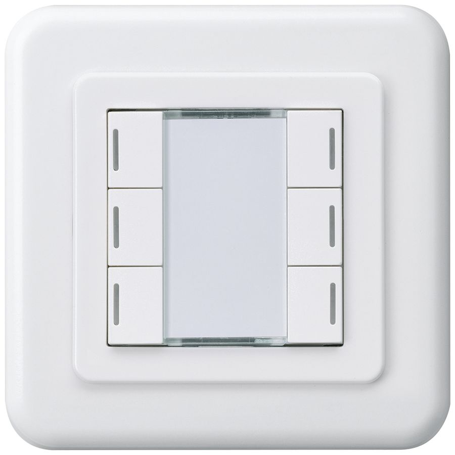 Poussoir ENC Hager basico C KNX sextuple LED blanc