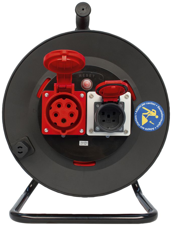 Kabelrolle Steffen Professional 1×T25 1×CEE16 EPR-PUR 5×1.5mm² 33m