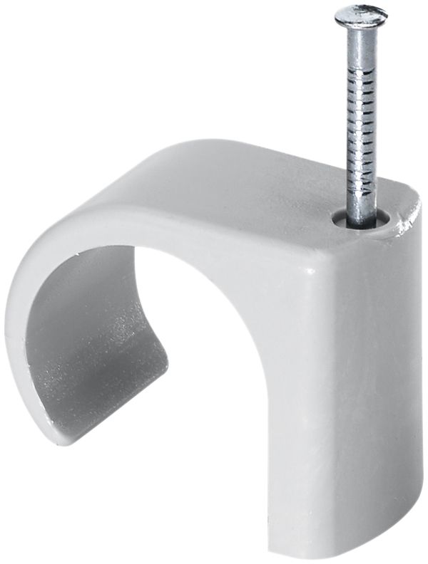 Rohr-Nagelbride M25 hellgrau 1-lappig