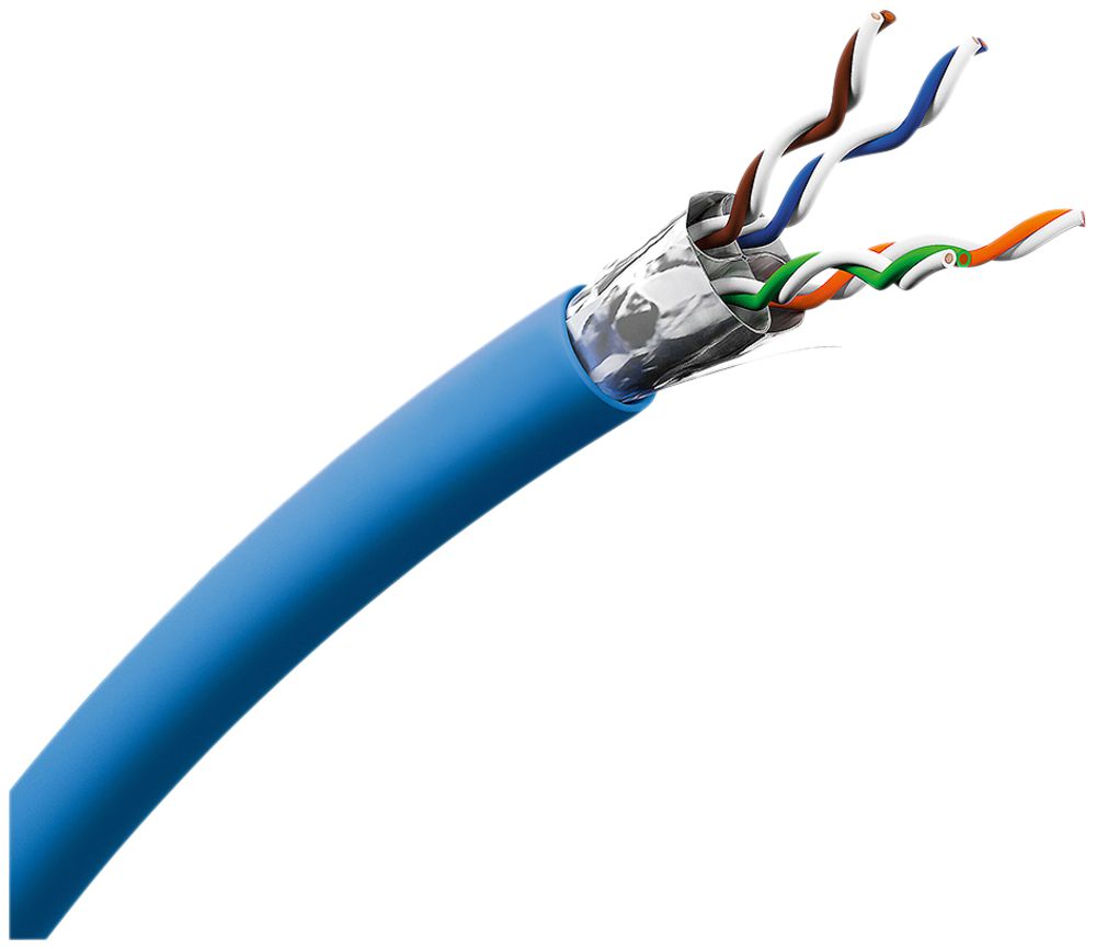 Datenkabel EASYNET geschirmt F/FTP Kat.6A  L=500m, blau