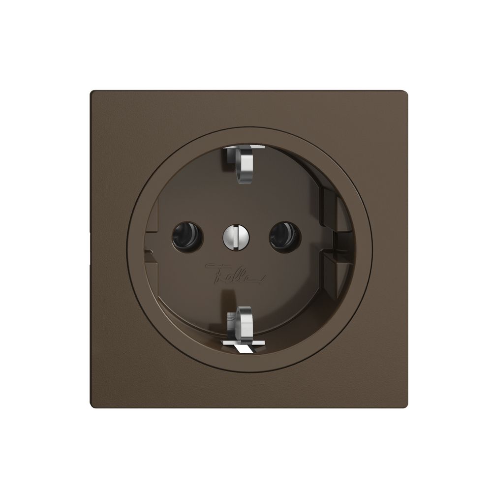 SCHUKO-Steckdose EDIZIOdue F, 16A, 250VAC, L+N+PE coffee