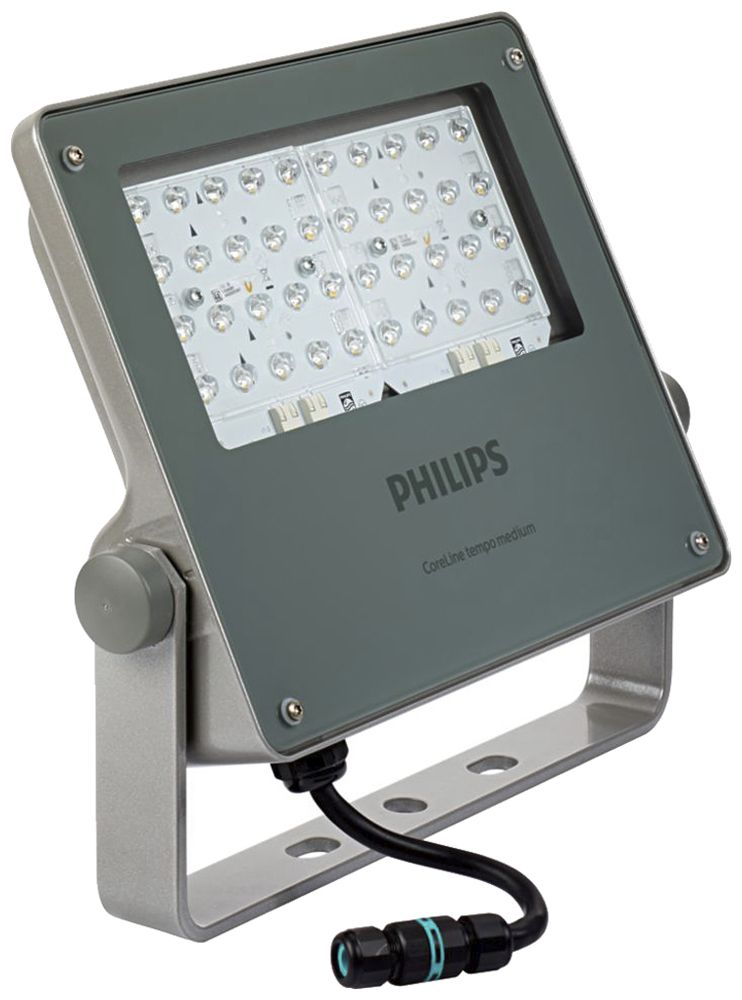 LED-Strahler Philips CoreLine Tempo M 116W 16000lm 740 IP66 9°…41°×102° grau