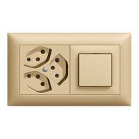 UP-Kombination EDIZIOdue 3×T13+3/1P sand, horizontal