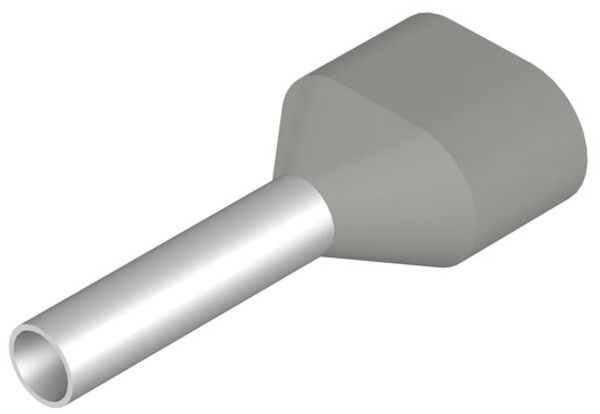 Capocorda doppio Weidmüller H isolato 2×0.75mm² 8mm grigio DIN borsa mult