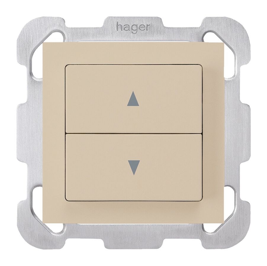 UP-Storenschalter kallysto beige mit 2 Funktionstasten Steckklemme