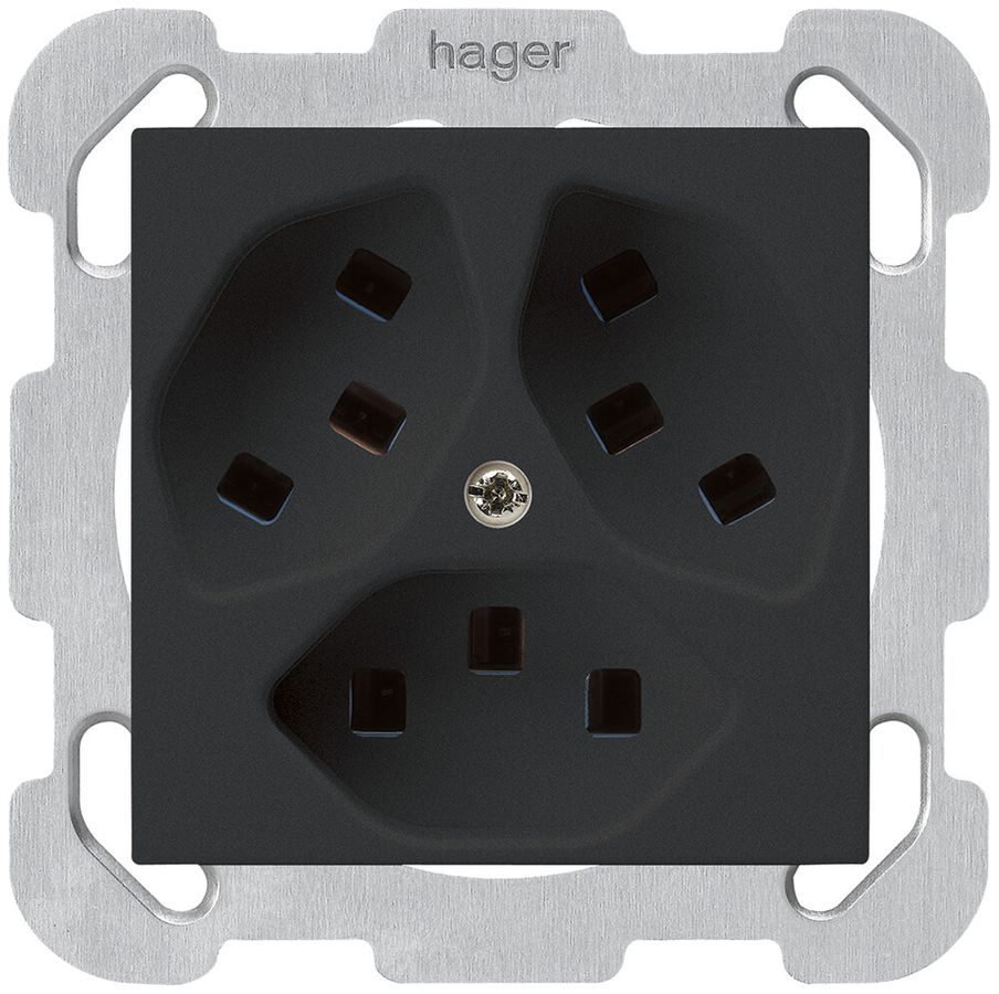 Presa INC Hager kallysto 3×T23 B nero
