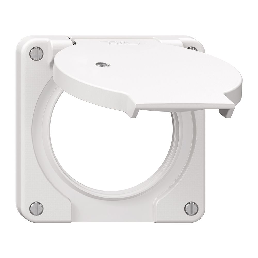 Deckel mit Klappdeckel NEVO Ø60mm für 3f-Steckdose bel. ws (Dicht.ws)