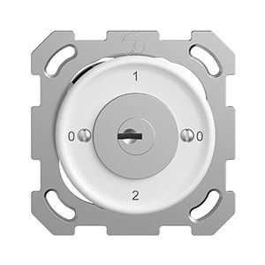 UP-Drehschalter STANDARDdue 2/2L weiss mit Sicherheitsschloss