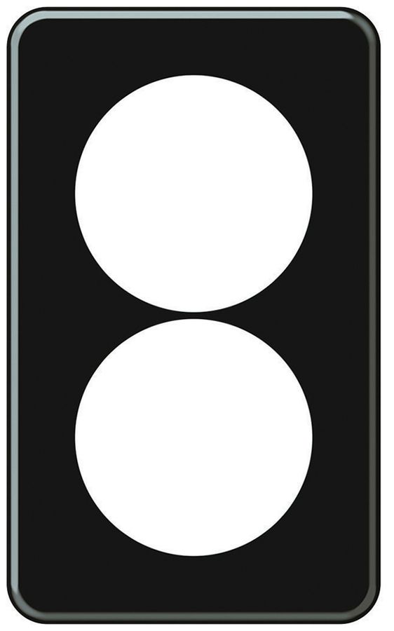 Plaque de recouvrement ENC origin 2×1 Ø58mm 92×152mm noir