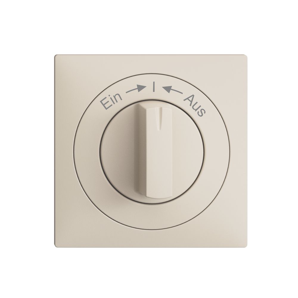 Frontset EDIZIOdue Ein->I<-Aus crema 60×60mm für Schwenktaster