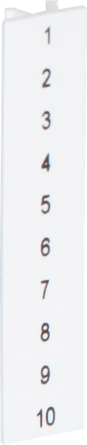 Ruban Zack ZB 1…10 blanc impression transversale à 10 étiquettes 5mm