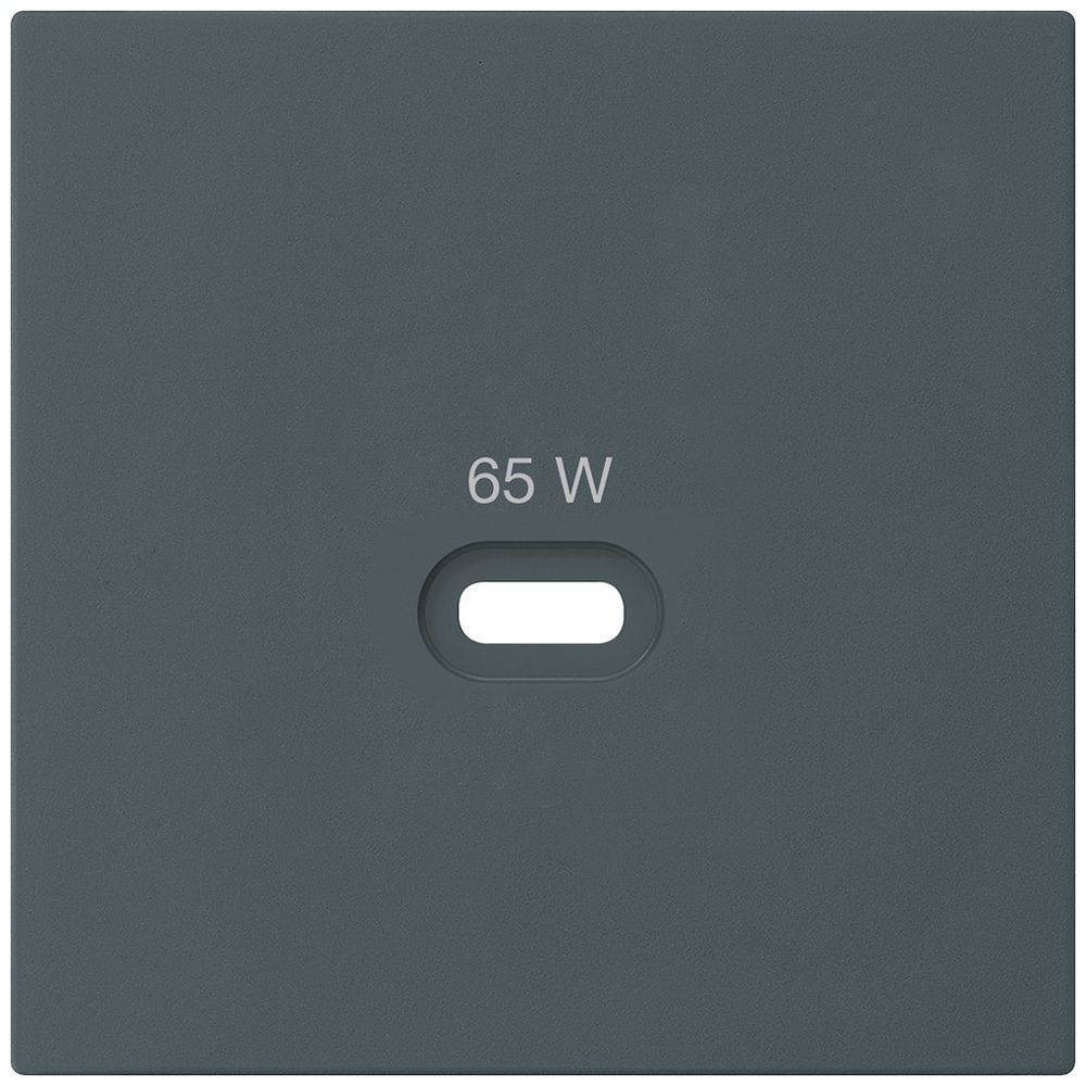 Frontplatte Hager kallysto, zu USB-Ladesteckdose Typ C, anthrazit