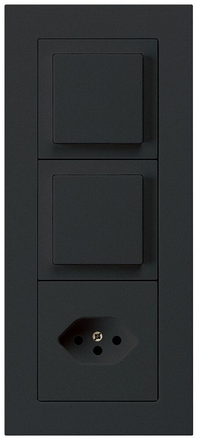 UP-Kombination kallysto.pro Gr.I-I-I vertikal 2×Schalter S3+Typ 13 schwarz