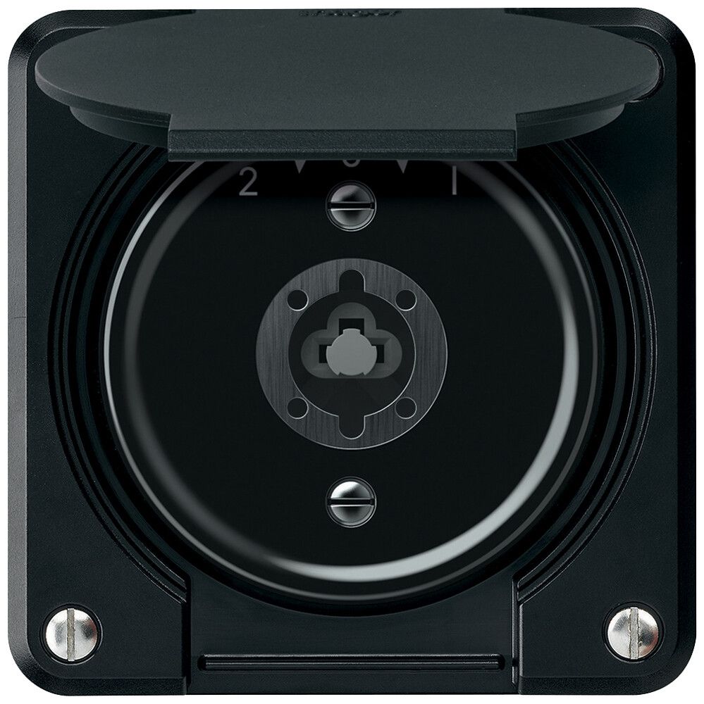 UP-Schlüsselschwenktaster robusto 1P 2NO 2CO 20A 250V 86×86mm schwarz