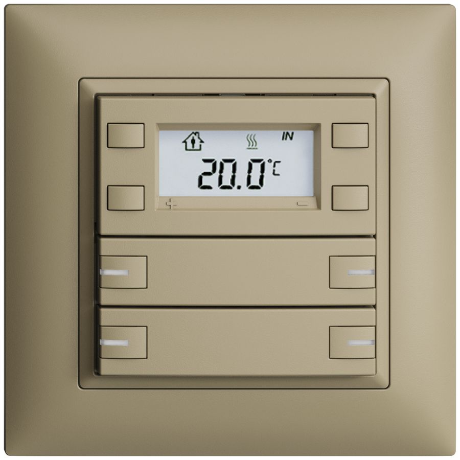 Poussoir RTH ENC KNX 4× EDIZIOdue FMI sand, avec LED RGB