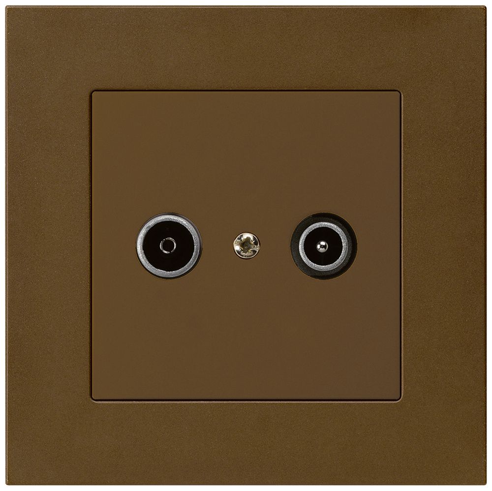 Prise de passage ENC kallysto.pro R/TV 19dB brun