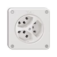 Presa NUPU NEVO, 3×T23, bianco