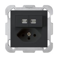 UP-Leuchtkombination 1/3+3/1P+T13 schwarz kallysto 2 Linsen Befestigungsplatte