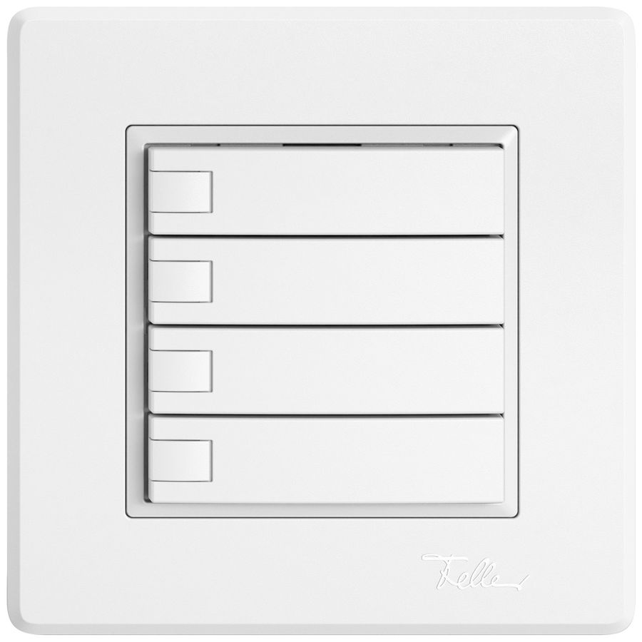 Poussoir KNX RGB ENC EDIZIO.liv SNAPFIX® capteur temp.s.LED 4× comm.1T bc