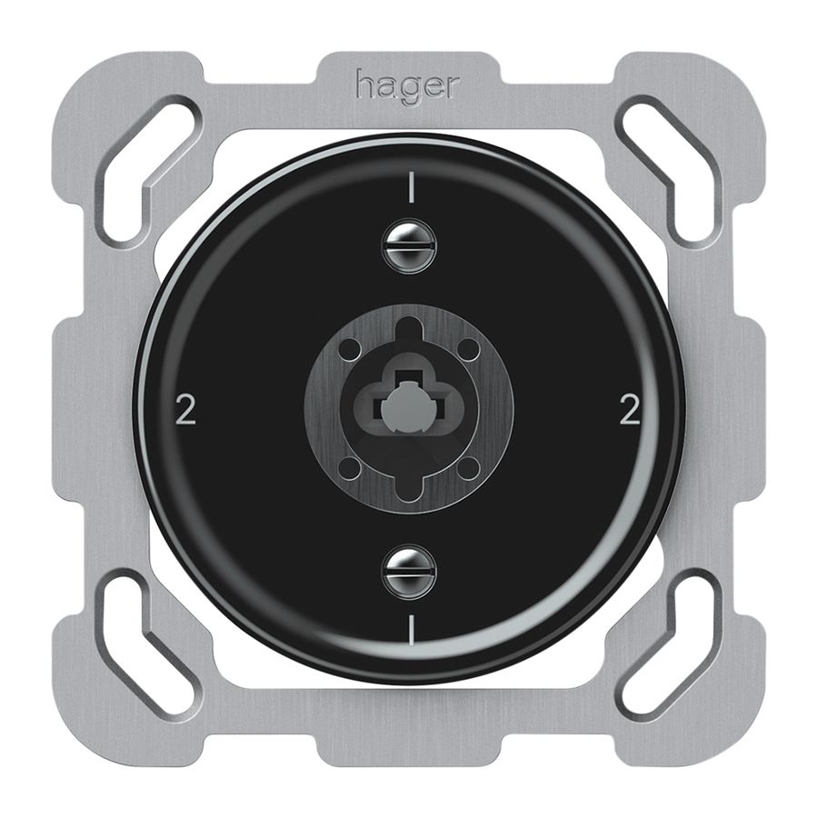 Interruttore a chiave INC origin commutatore 3/1L 16A 250V 1-2-1-2 77×77mm nero