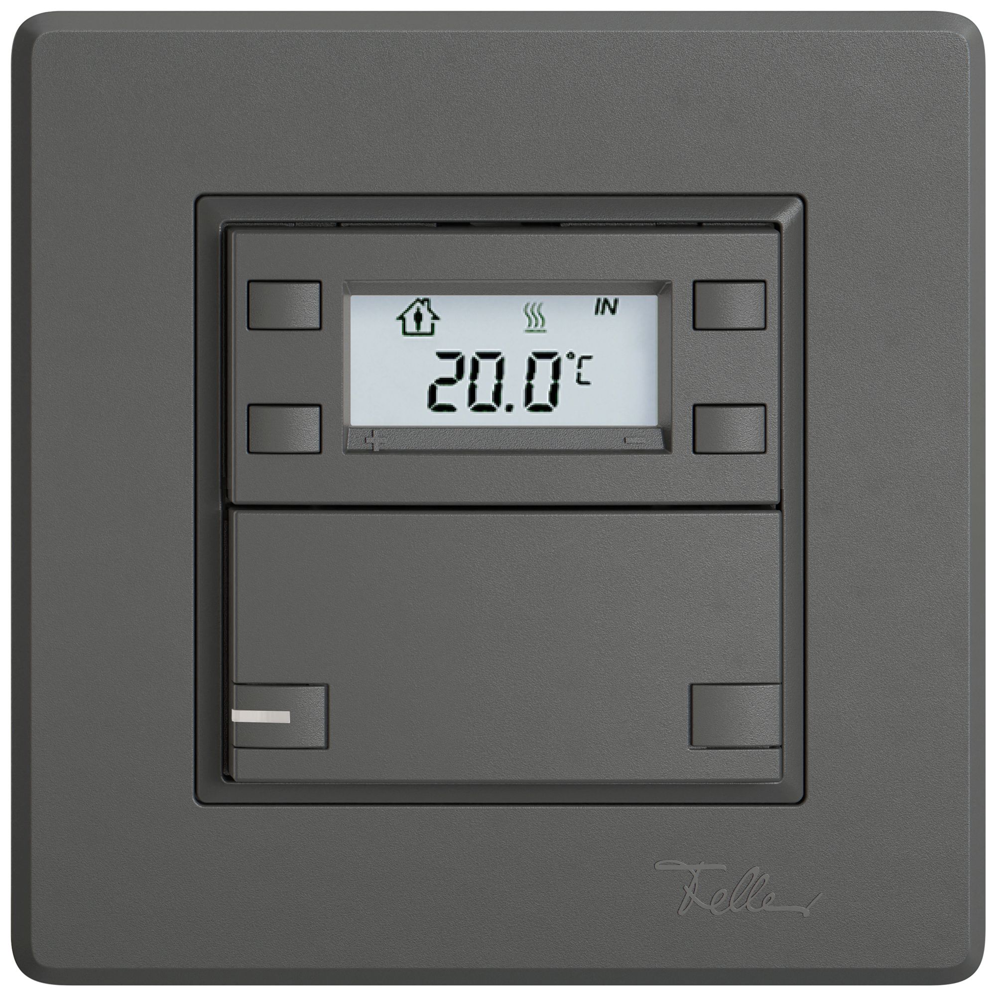 Poussoir RTH ENC EDIZIO.liv SNAPFIX® a.RGB-LED 1×touche comm.2T grf