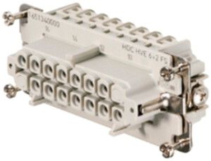 Insert femelle Weidmüller HDC HVE 830V 20A 8L à visser grd.6