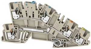 Borne d'installation Weidmüller AITB 2.5 NDT-L-PE PUSH IN 3 étages