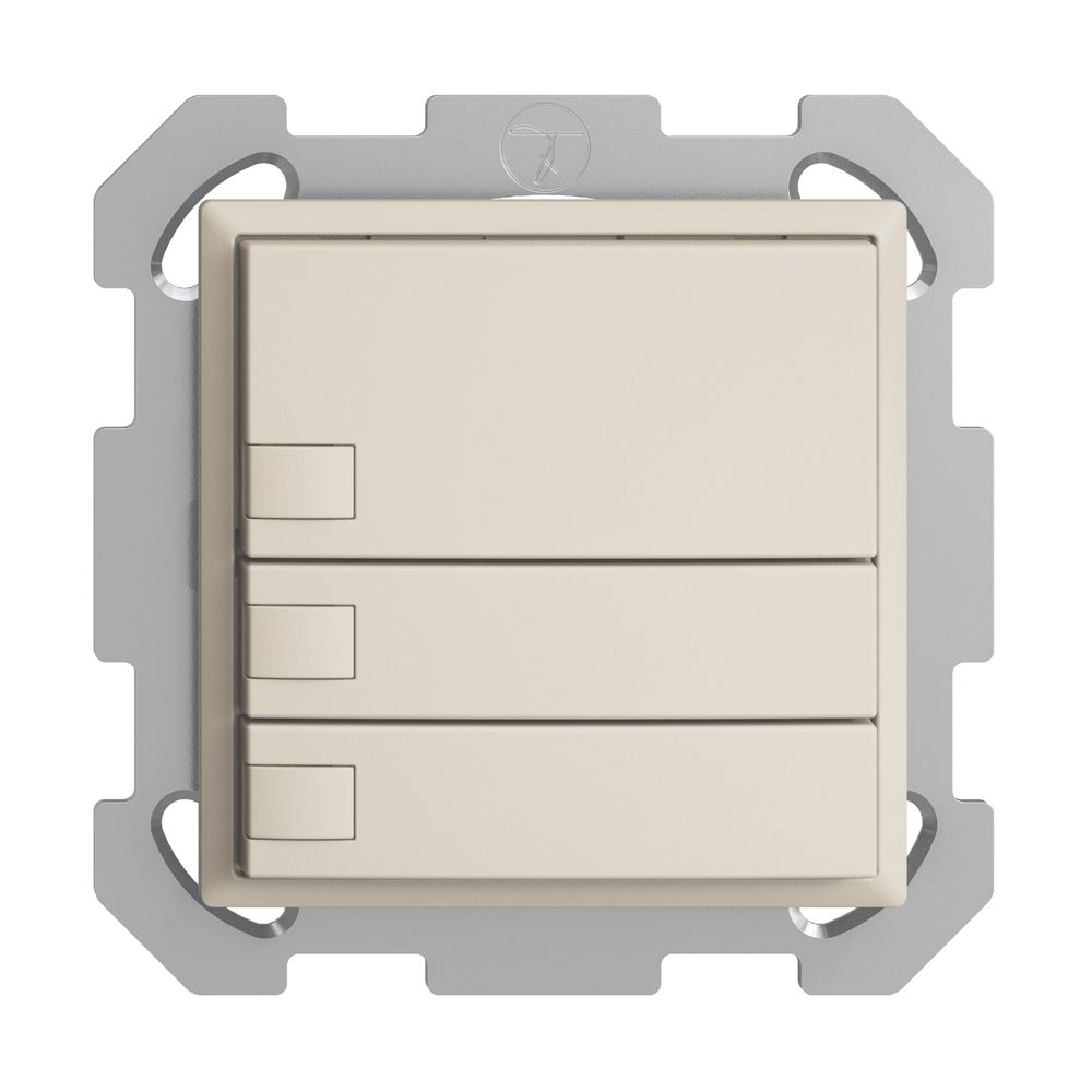 Poussoir KNX RGB ENC EDUE, 250mW, s.LED, 3×poussoir, comm.1×touche, crema