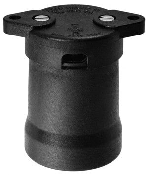 Illuminationsfassung Woertz E27 Isolierstoff zu Schrauben schwarz