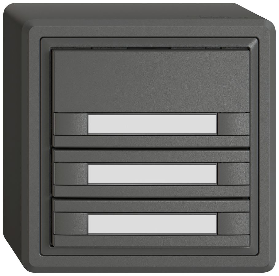 AP-Universaltaster EDIZIO.liv UNI SNAPFIX® o.LED 3× 2-Tbed.Pap.dgu