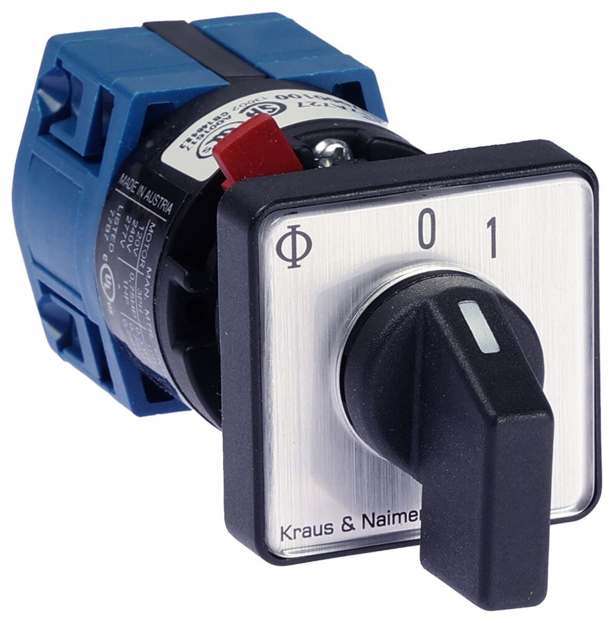 Contatto rotativo INS K&N CG4.A175.FS2, 10A/400V 1L 30×30mm "0-1"