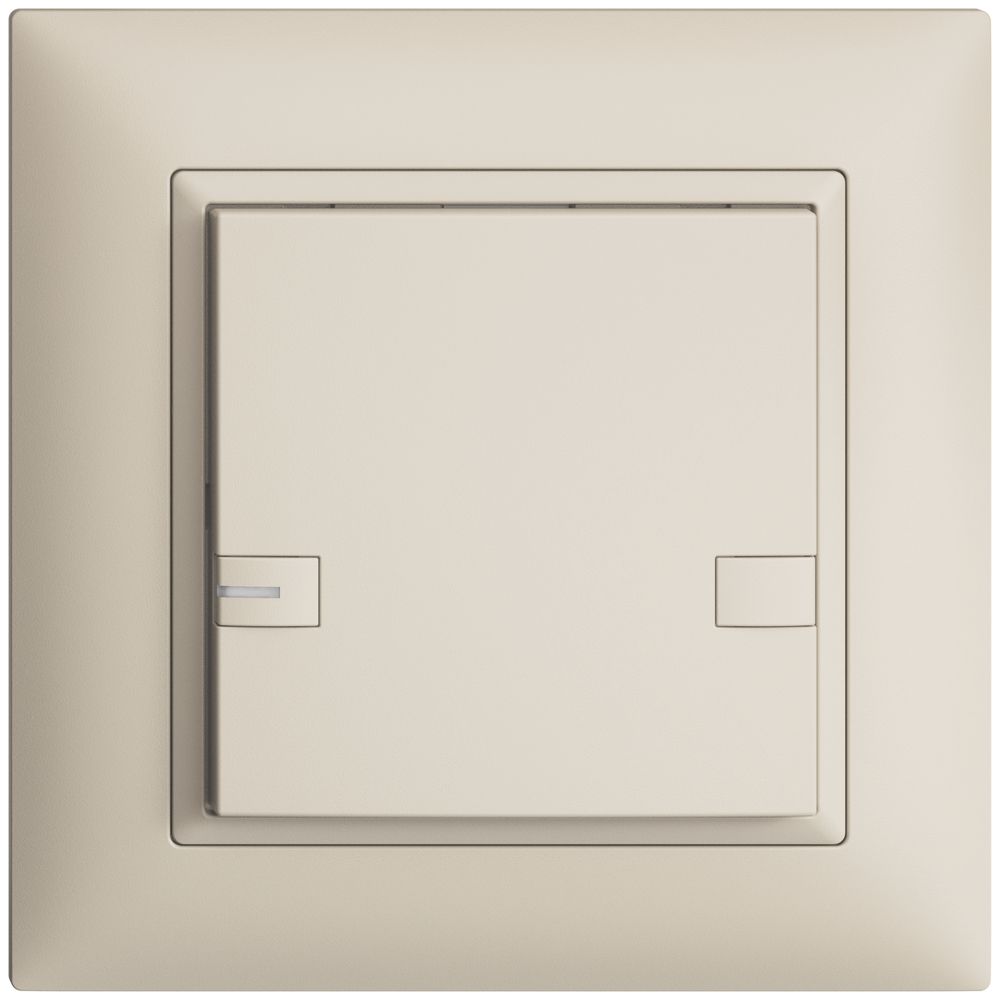 UP-Universaltaster 1×2T Schraubklemme EDIZIOdue crema, mit LED