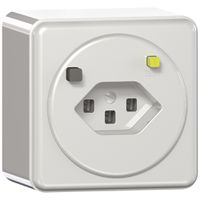 AP-FI-Steckdose CLASSIC T23 30mA weiss