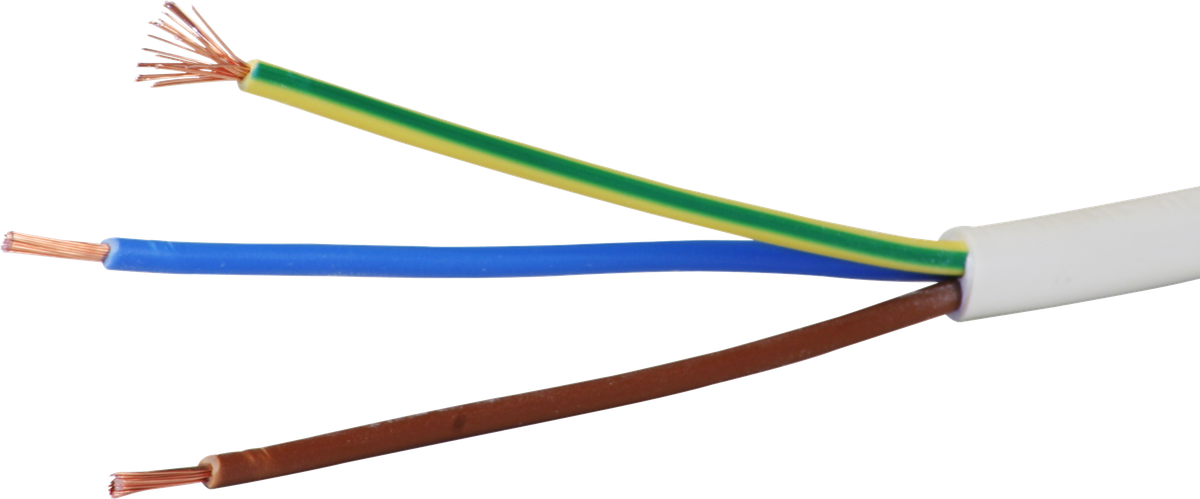 Kabel Td 3×1.5mm² LNPE weiss Eca